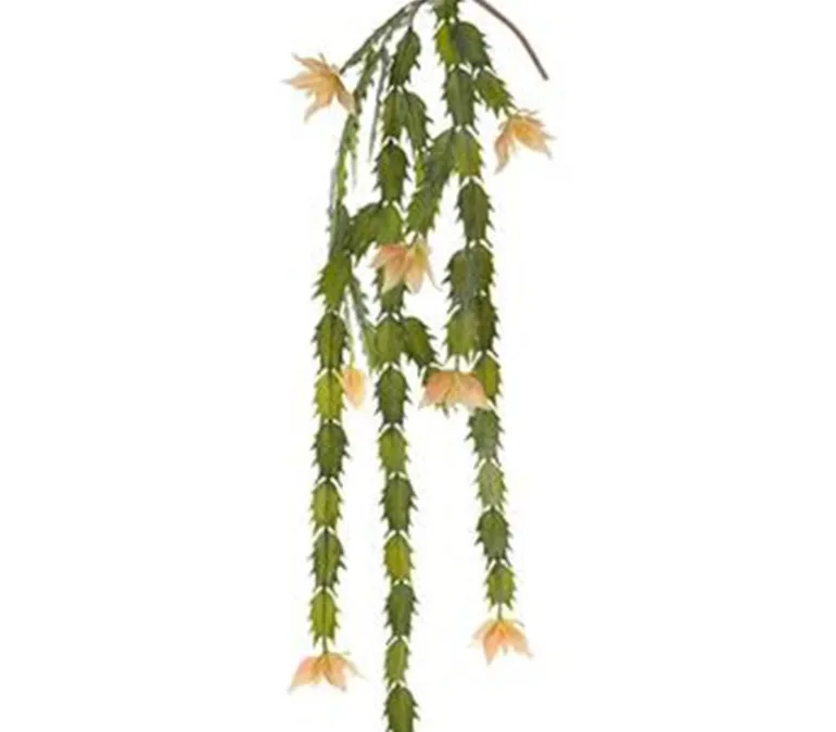 38″ Blooming Cactus Hanging Spray, Orange