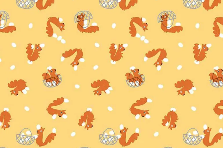 Bok Bok Meow Eggstra Squirrely on Amber