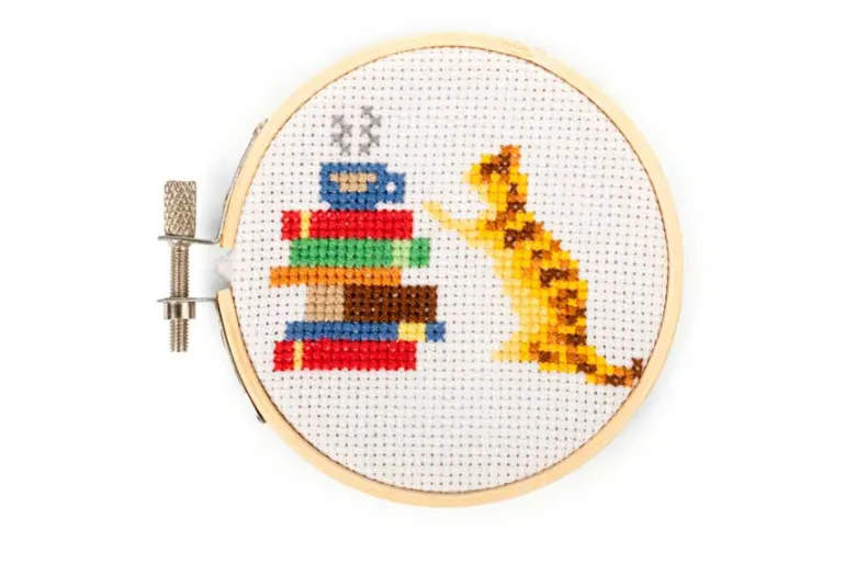Books Mini Cross Stitch Kit