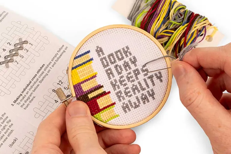 Books Mini Cross Stitch Kit