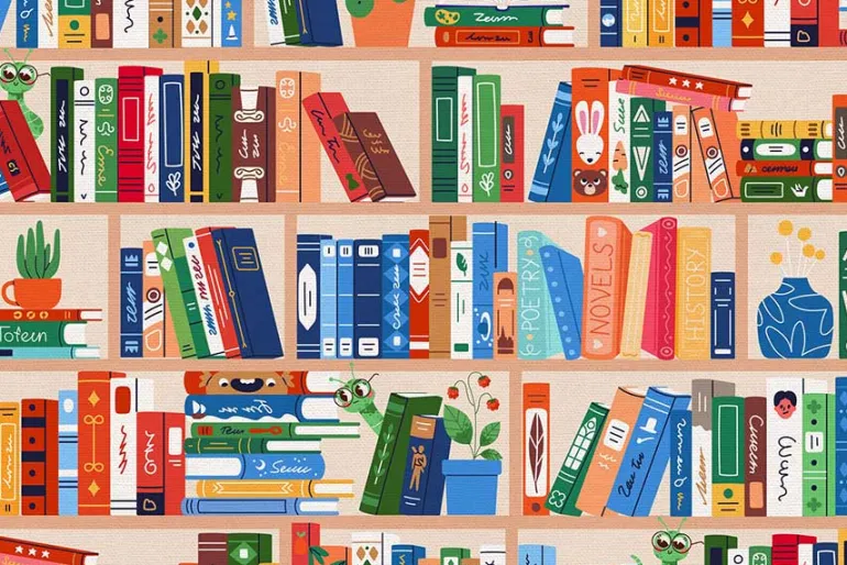 Bookworm Book Shelves Multicolor