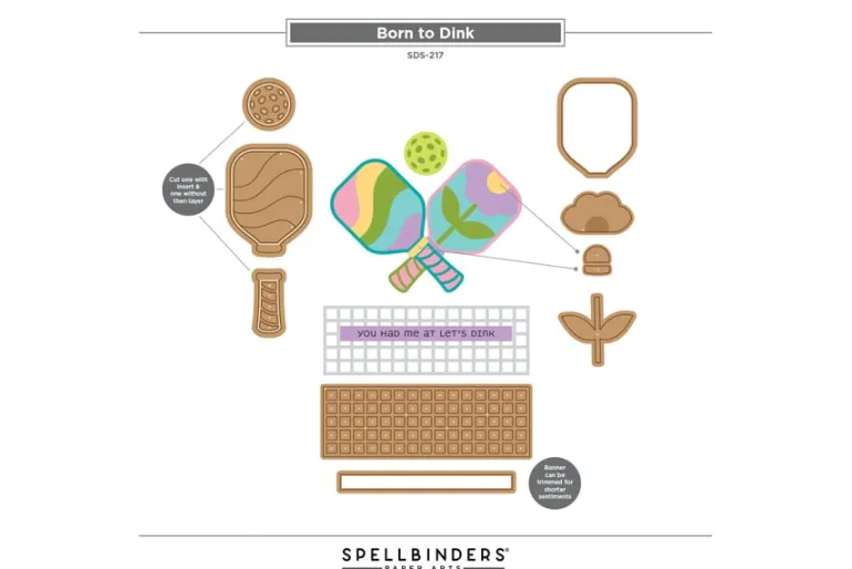 Born To Dink Clear Stamp & Die Set