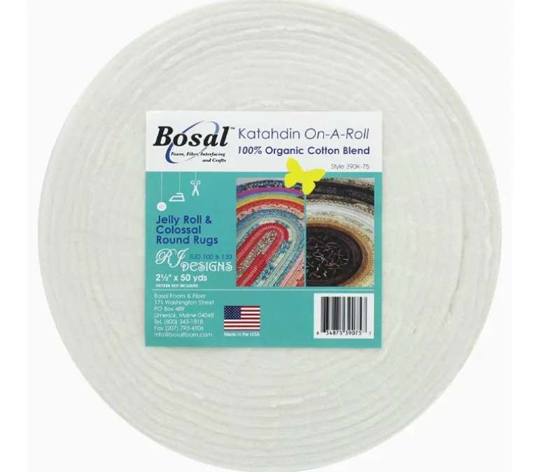 Bosal Batting Katahdin – 100% Organic Cotton – 2-1/2-inch x 50-yard