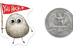 Bottle & Phone Mini Vinyl Sticker – Moo Deng