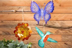 Brushed Silver Metal Flower with Rust Finish & Jute Hanger – SPC Wall Décor