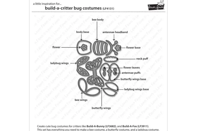 Build a Critter Bug Costumes Die Set