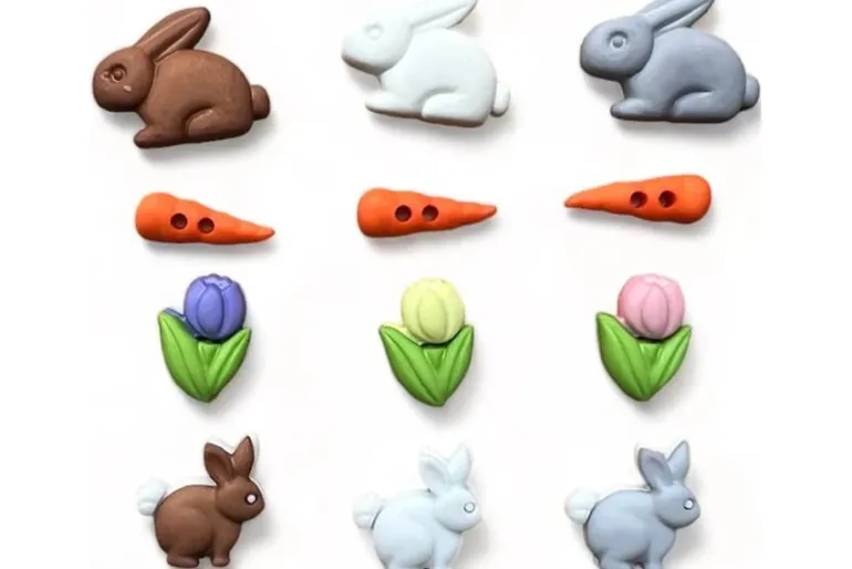 Bunny Fun Novelty Buttons