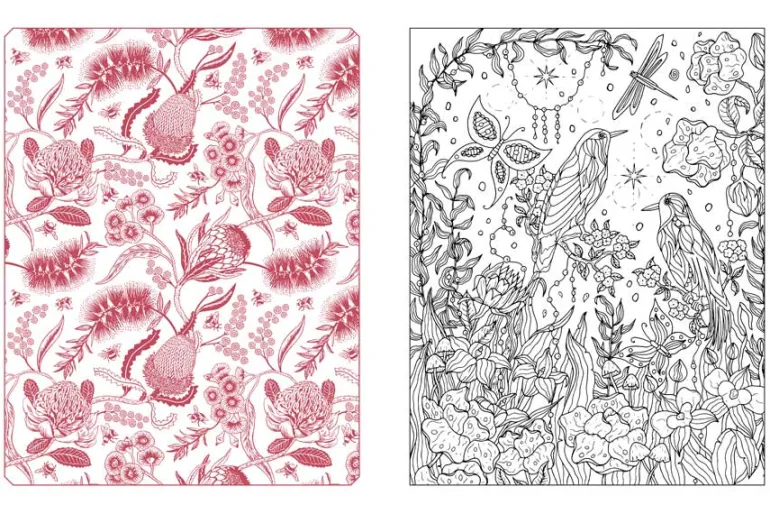 Butterflies, Bees & Dragonflies Coloring Book