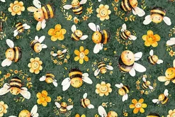 Buzz Buzz Buzz Bees and Hives Picture Patch 36-inch by 42-inch