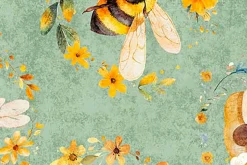 Buzz Buzz Buzz Honeycomb in Maize Yellow Tonal