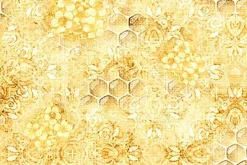 Buzz Buzz Buzz Honeycomb in Maize Yellow Tonal