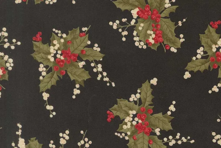 Candlelight Christmas Flurries of White on Cream
