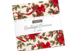 Candlelight Christmas Flurries of White on Cream