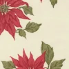 Candlelight Christmas Poinsettia on Crimson