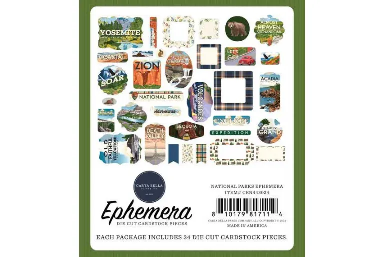 Carta Bella National Parks Ephemera