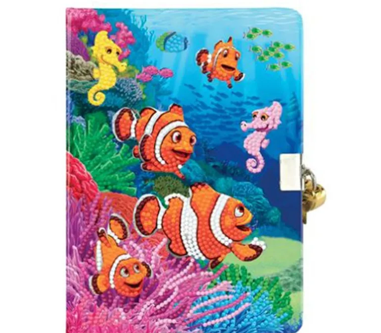 CA Secret Diamond Art Diary Kit – Fishy Greeting