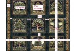 Cedar & Sage Animal Patches Panel in Oat 36-inches by 44-inches