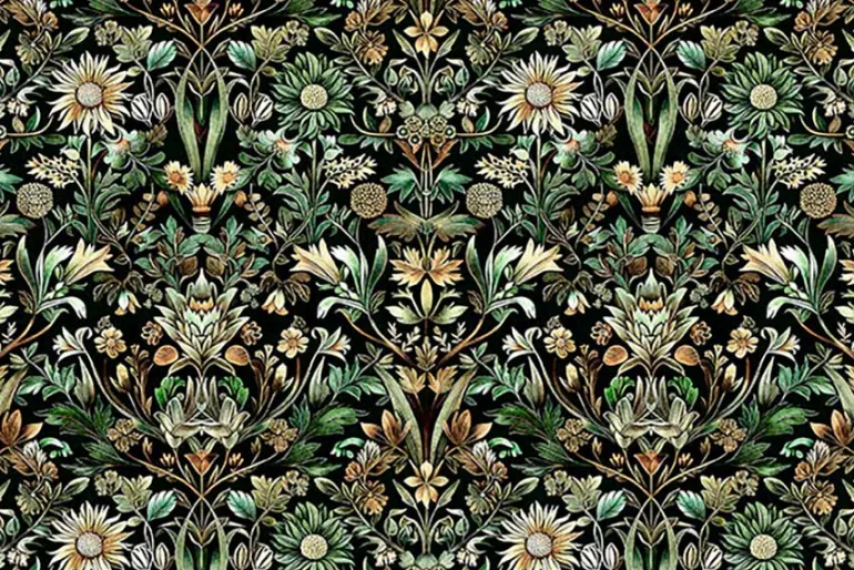 Cedar & Sage 9 Tree Picture Panel in black 36-inches by 44-inches