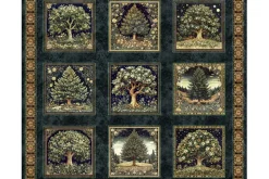 Cedar & Sage 9 Tree Picture Panel in black 36-inches by 44-inches