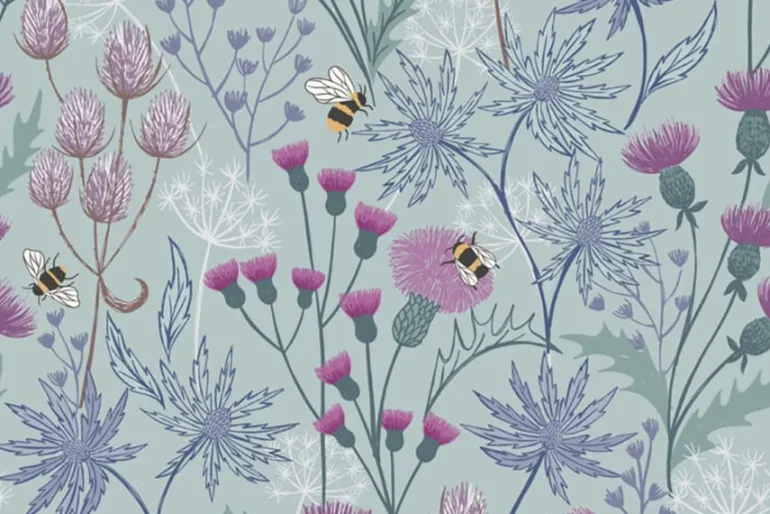 Celtic Summer Florals on Cream