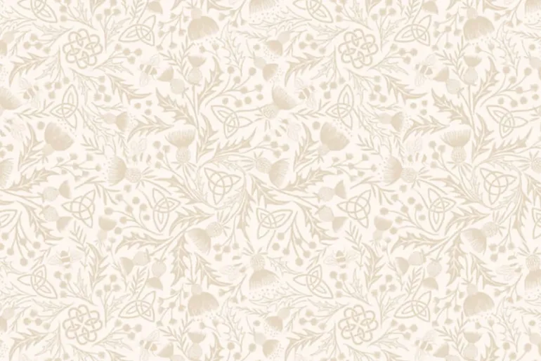 Celtic Summer Florals on Cream