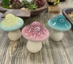 Ceramic Mushroom – 1 Piece – Color Shipped is Randomly Picked