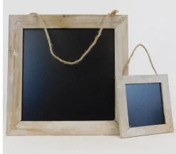 Chalkboard with White Washed Frame – 6-inch x 6-inch x .25-inch