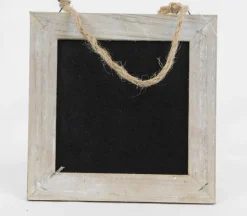 Chalkboard with White Washed Frame – 6-inch x 6-inch x .25-inch