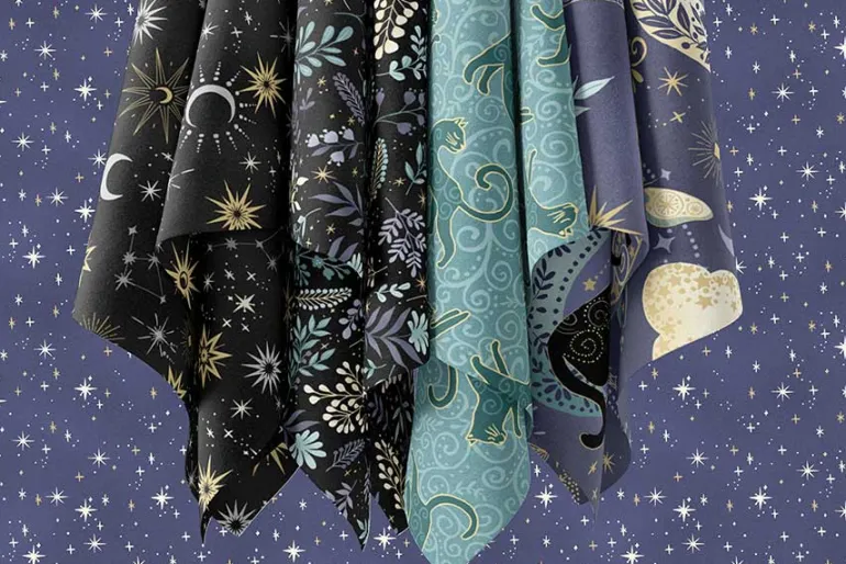 Charmed Twilight Cats and Moons on Cream