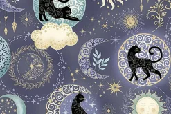 Charmed Twilight Cats and Moons on Cream