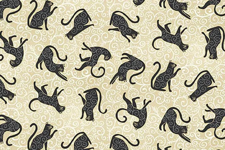 Charmed Twilight Cats and Moons on Cream