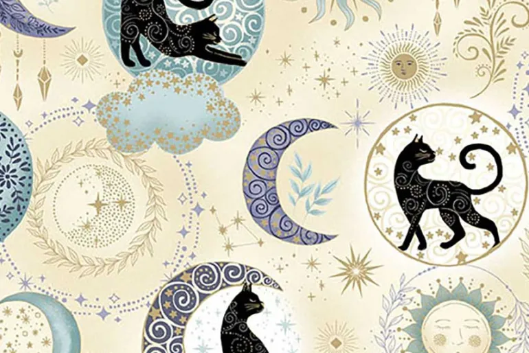 Charmed Whiskers Cats Toss on Blue