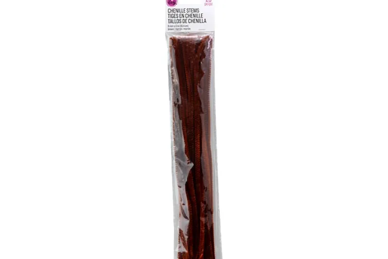 Chenille Stems – 6mm 12″ – 25pc. – Brown