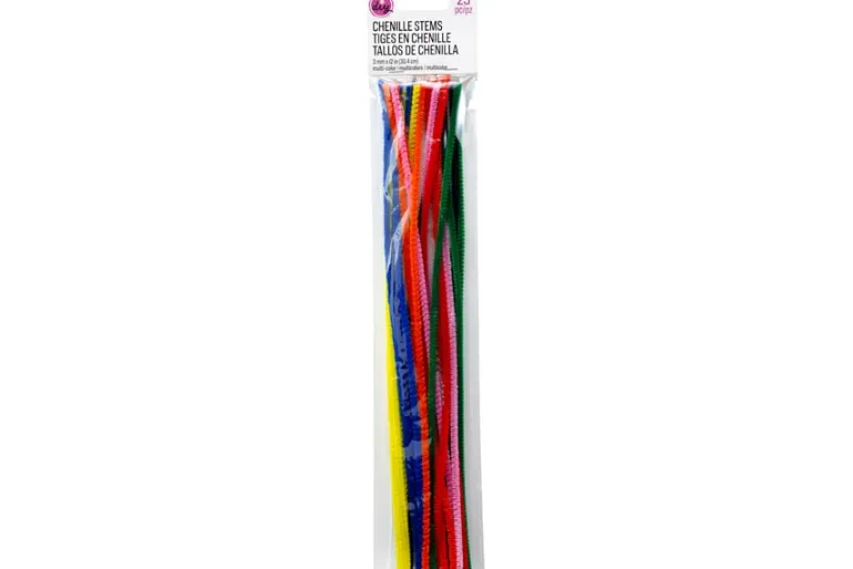 Chenille Stems – 3mm 12″ – 25pc. – Multi-Colored