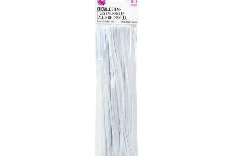 Chenille Stems – 6mm 12″ – 100pc. – White