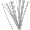 Chenille Stems – 6mm. – Silver – 25 Pieces