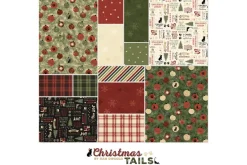 Christmas Tails 10-inch Squares Layer Cake Pack, 42 count