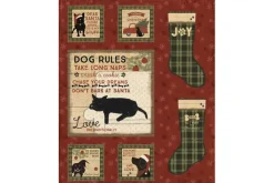 Christmas Tails Plaid in Red and Black