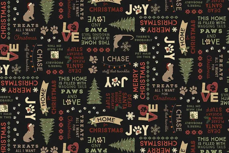 Christmas Tails Snowflake Dot on Olive
