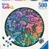 Circle of Colors – Mushrooms – 500 Piece Round Puzzle