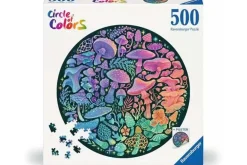 Circle of Colors – Mushrooms – 500 Piece Round Puzzle