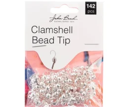 Clamshell Bead Tip – Silver 142 pcs