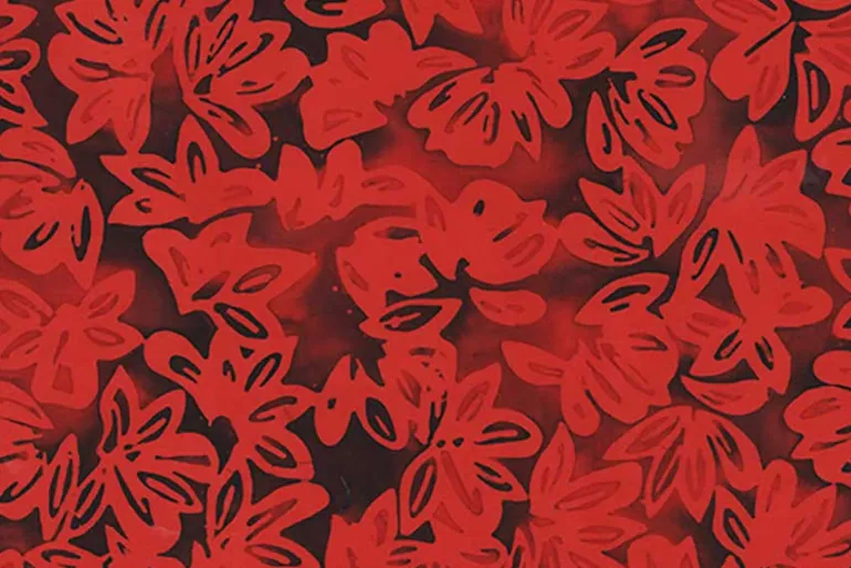 Claret Batks Garden in Red