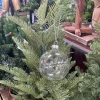 Clear Plastic Flat Disc Ornaments – 4 Piece