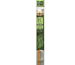 Clover Bamboo Knitting Needle – Single Point – 9-inch – Size 3