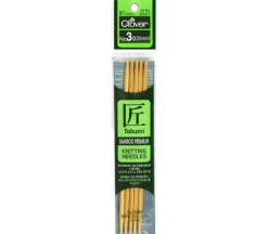 Clover Bamboo Knitting Needle – Double Point – 5 Piece – 5-inch – Size 3