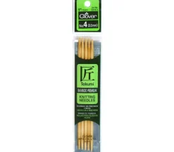 Clover Bamboo Knitting Needle – Double Point – 5 Piece – 5-inch – Size 4
