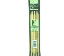Clover Bamboo Knitting Needle – Double Point – 5 Piece – 7-inch – Size 10-1/2