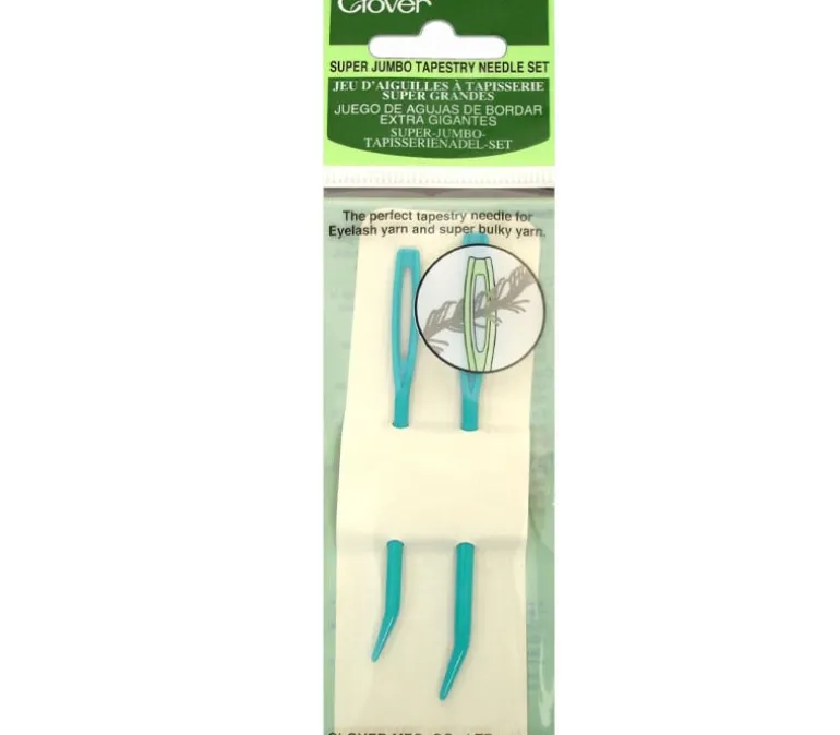 Clover Hand Needle – Super Jumbo – Tapestry Bent Point – 2 Piece