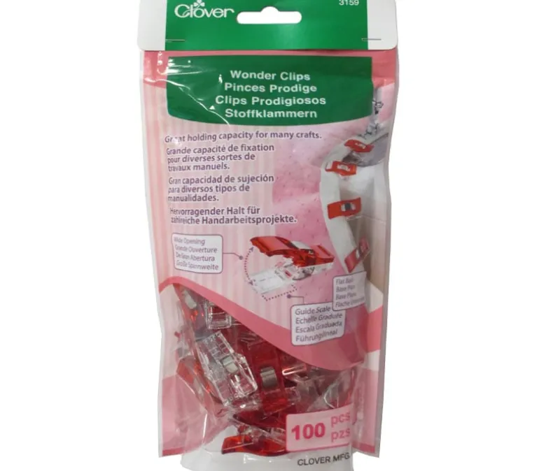 Clover Wonder Clips Assorted Colors 10 Piece